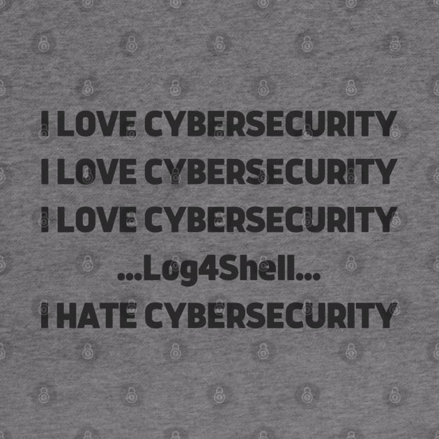 I love Cybersecurity Log4Shell I Hate Cybersecurity by FSEstyle